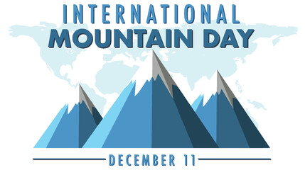 Wall Mural - International Mountain Day Poster Template