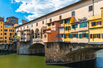 Sticker - Ponte Vecchio Bridge over Arno River, Florence, Italy, Europe