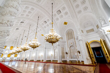 Georgievsky Hall Of The Grand Kremlin Palace In Moscow Russia
