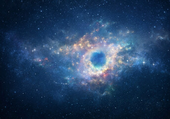 Wall Mural - space view of the universe, on a spiral galaxy. beautiful nebula and bright stars into deep space.