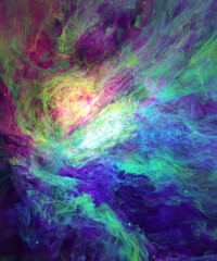 Wall Mural - space trippy colorful background
