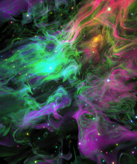Wall Mural - fractal pattern background with space