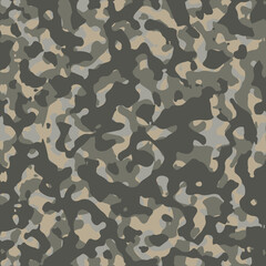 Wall Mural - Army camouflage vector seamless pattern. Texture military camouflage repeats seamless army Design. Vector background