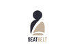 Fastened seatbelt logo vector concept