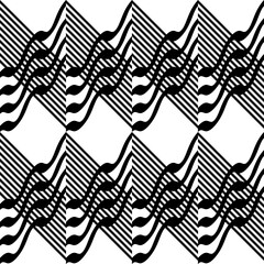 Poster - Modern abstract geometric contemporary vector seamless diagonal pattern with simple elements and shapes. Graphic black and white minimalist background.
