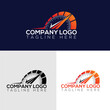 speed logo design template speedometer logo vector icon 