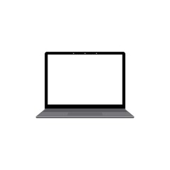 Wall Mural - Laptop computer flat icon for websites isolated on white background