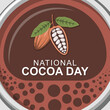 National Cocoa Day background.