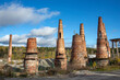 Ruins of a marble and lime factory. Ruskeala, Karelia
