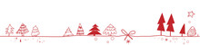 Bäume Weihnachten Baum Rot Schleife Band Banner