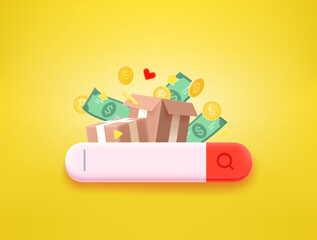 Poster - Fast delivery fee concept. 3d style vector illustration