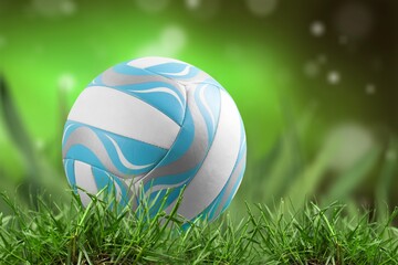 Sticker - Original football ball on grass at stadium