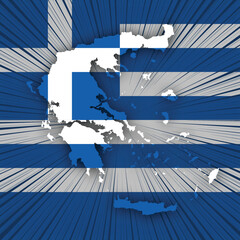 Wall Mural - Greece Independence Day Map Design