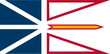 Newfoundland and Labrador flag vector illustration isolated. Canada province flag symbol.