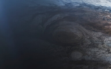 Wall Mural - 3d illustration of jupiter surface. 5k realistic science fiction art. elements of image provided by 
