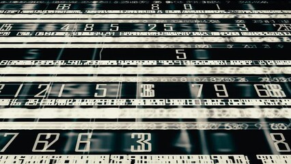 Numbers 013: Futuristic technology numerical data ticker (Loop).