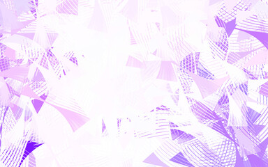 Wall Mural - light purple vector backdrop with lines, triangles.