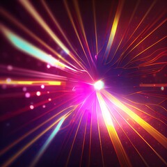 Wall Mural - abstract digital lens flare overlays background.