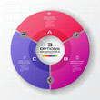 © GfxPapercut - Circle chart infographic template with 3 options,Vector illustration.