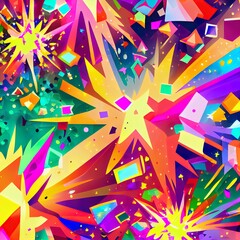 Wall Mural - Bright abstract multicolored background with glitter