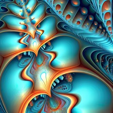 Computer Generated Fractal Artwork For Creative Art,design And Entertainment