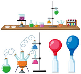 Wall Mural - Chemical laboratory science chemical objects