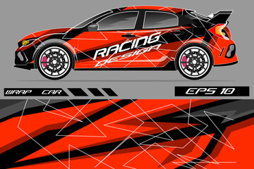 Car wrap graphic racing abstract background for truck vinyl wrap and sticker