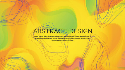 Abstract Futuristic Vector Background with Liquid  Shapes and Lines. Modern Colorful Gradient Wallpaper. Trendy Digital Design for Your Poster, Banner, Template, Web Page.