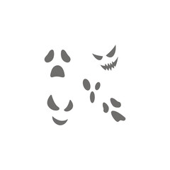 Sticker - Spooky ghost icon isolated on a white background