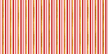 Christmas Seamless Pattern Of Red And White Vertical Candy Cane Pin Stripes Or Lines With Shiny Gold Leaf Foil Background. Beautiful Xmas Or Winter Holiday Wrapping Paper, Craft Texture Or Backdrop.