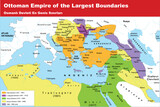 Fototapeta  - Ottoman Empire of the Largest Boundaries map