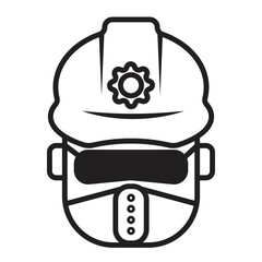 Helm industrial, safety helm, helm project, construction helm icon, logo, symbol vector illustration