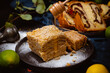 Romanian traditional wlnut sweet bread - cozonac