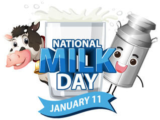 Wall Mural - National milk day January icon