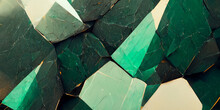 Abstract Green Gems Stone Wallpaper Background