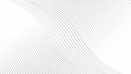 Wall Mural - Abstract monochrome stripe texture background. Minimal grey wavy lines pattern background for retro and graphic effects. Vector, 2023
