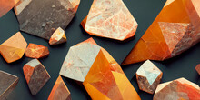 Abstract Orange Gems Stone Wallpaper Background