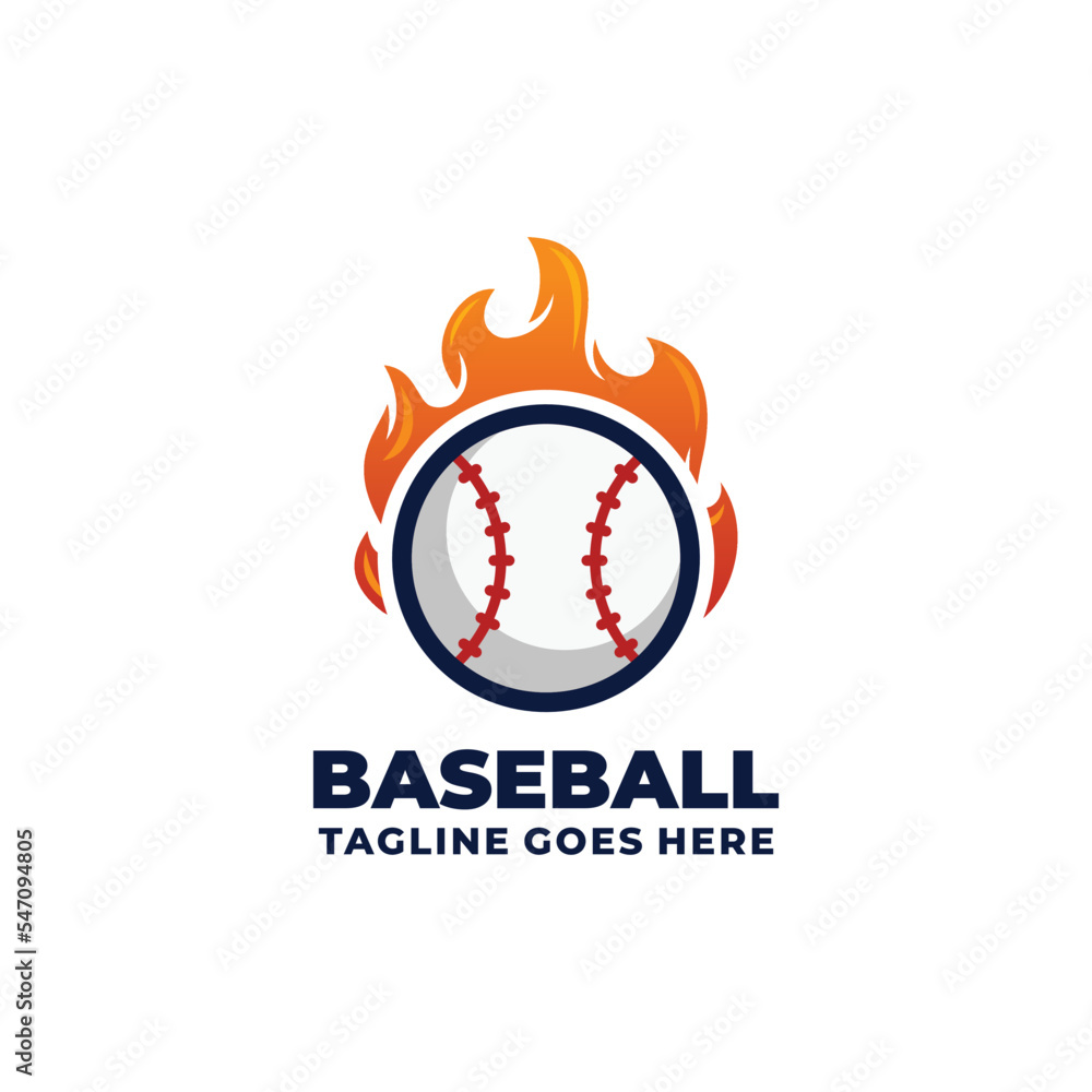 Baseball logo design vector illustration Stock Vector | Adobe Stock
