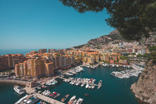 View Of Monaco Harbour, French Riviera, Cote D'Azur, France, Europe.