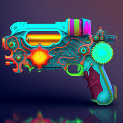 Wall Mural - sea of splashes of gun ai-generated gun