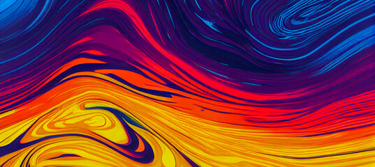 Wall Mural - panorama abstract gradient colorful background wallpaper, generative ai illustration