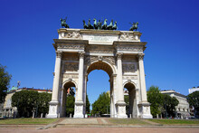 Triumphal Arch Of The Peace In Milan, Italy
