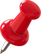 © Syifa5610 - Red pin, push pin isolated on transparent background. 3D rendering