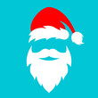 © Arcady - Santa Claus costume, beard moustache and hat, vector cartoon