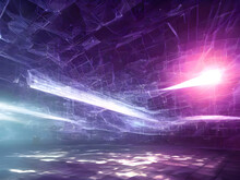 Abstraktes Energiefeld Im Cyberpunk Stil, Neonlichter Cybertech Szene