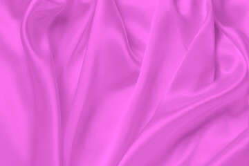 Wall Mural - Charming smooth satin and silk pink fabric for backgrounds. Elegant abstract upholstery use for holidays