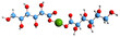 3D image of Magnesium gluconate skeletal formula - molecular chemical structure of magnesium salt of gluconic acid isolated on white background
