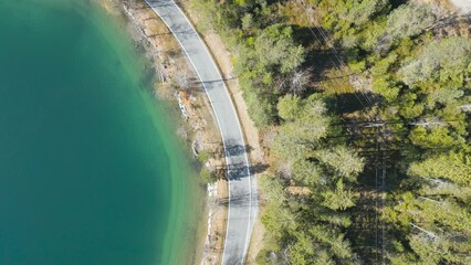 Poster - With the drone at Plansee in Austria