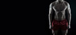 © be free - studio shot of muscular fitness athlete. sport and fitness. muscular fitness athlete, copy space.