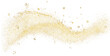 Leinwandbild Motiv Abstract line hand-drawn with gold glitter